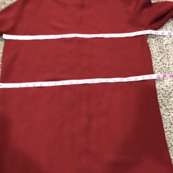 COS Sheath Dress Size 12 Dark Red Burgundy Long Sleeve - Picture 7 of 9